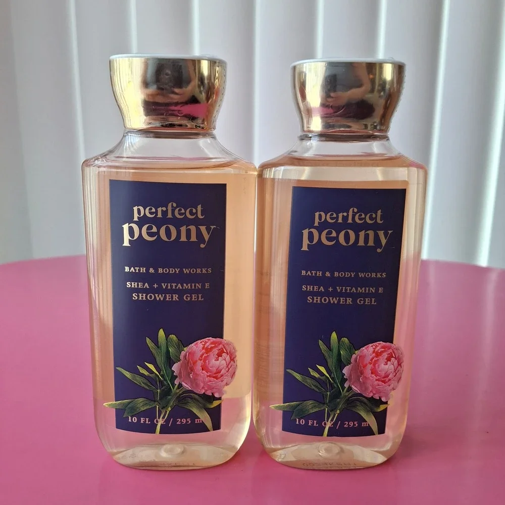 Bath & Body Works PERFECT PEONY Shower Gel Body Wash 10 oz Set of 2